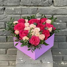 Цветочная композиция из Розы в коробке #REPLACE_PRED# Балаково