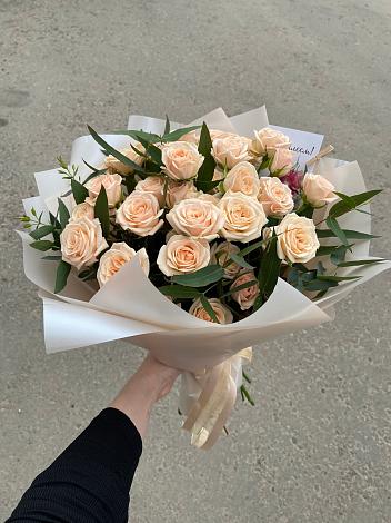 Букет Кремовые розы Латте в Балаково