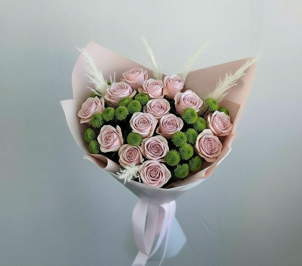 Букет цветов из: Розы и Хризантемы в Балаково