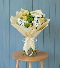 Букет цветов из:  Хризантемы и Розы #REPLACE_PRED# Балаково